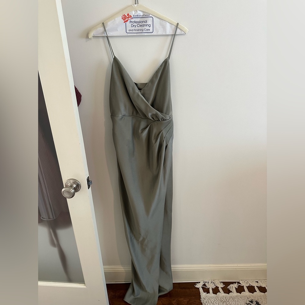 Anthropology BHLDN Sage Green Bridesmaids Dress Size 2